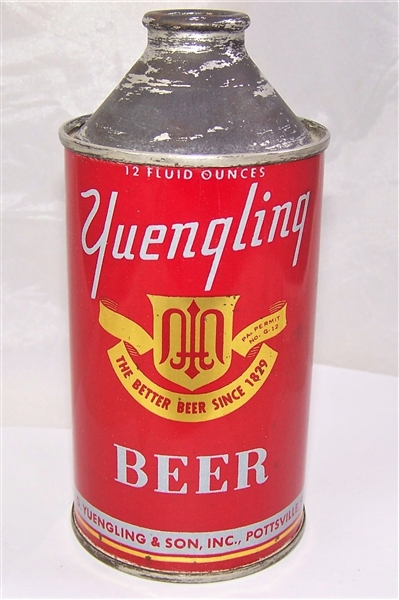 Yuengling Cone Top Beer Can....Clean!
