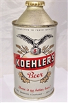 White Minty Koehlers Cone Top Beer Can