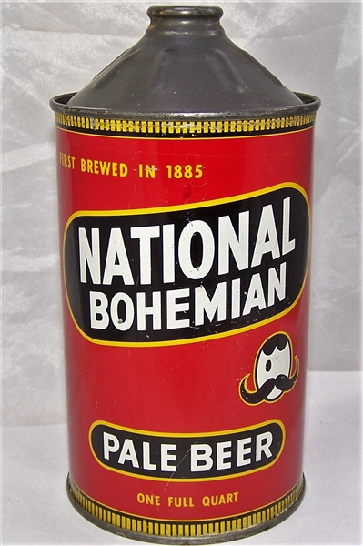 National Bohemian Pale Quart Cone Top Beer Can