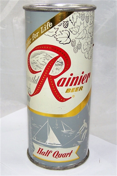 Rainier Jubilee Half Quart (At the Beach) Flat Top Beer Can