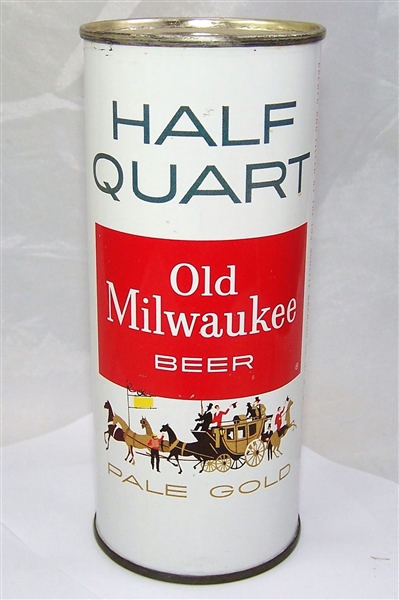 Old Milwaukee Pale Gold 16 Ounce Flat Top Beer Can...Clean!