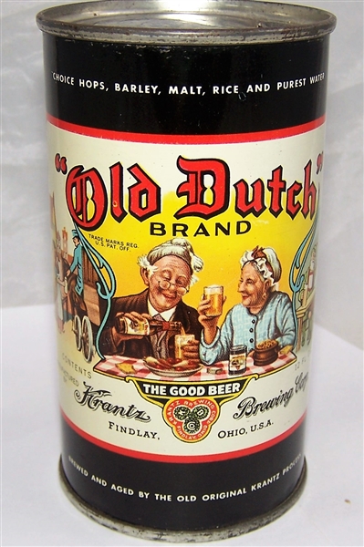 Stunning Old Dutch Brand (The Good Beer) Flat Top Beer Can
