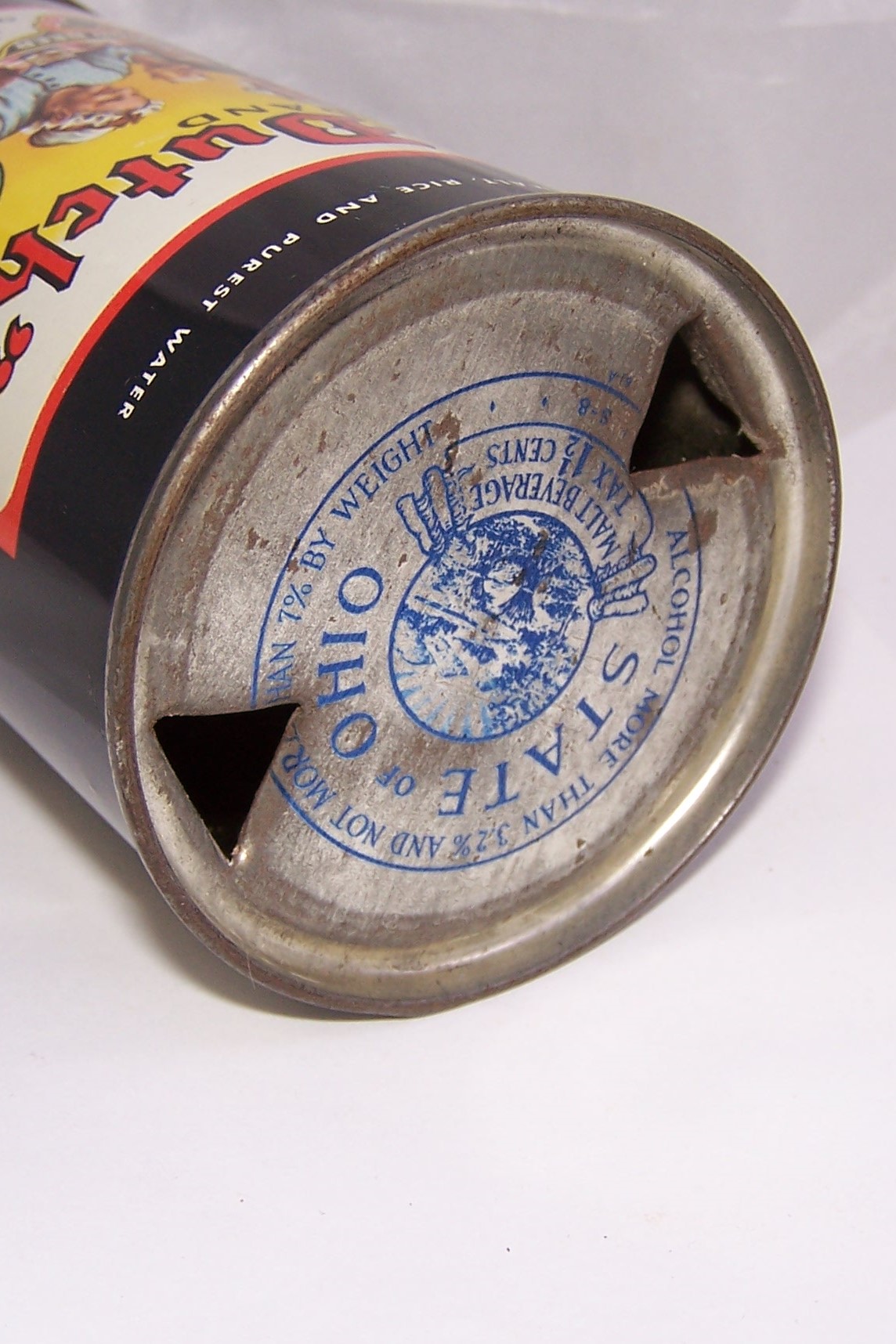 Lot Detail - Stunning Old Dutch Brand (The Good Beer) Flat Top Beer Can