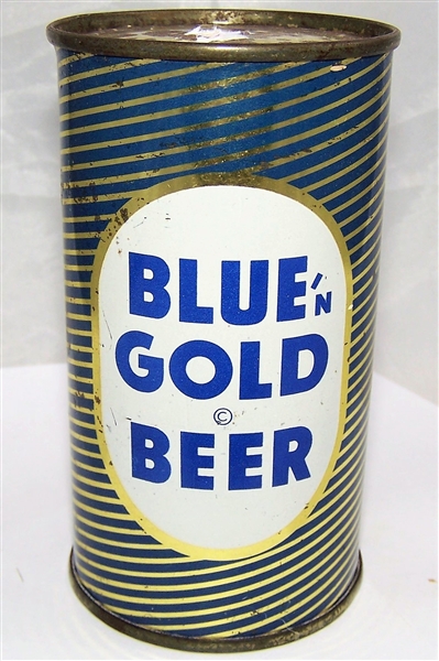 Blue n Gold Flat Top Beer Can.....Very Nice.