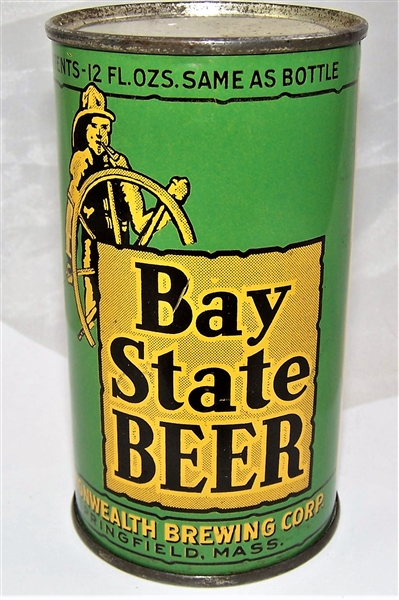 Rare Bay State Beer Opening Instruction Flat Top Beer Can