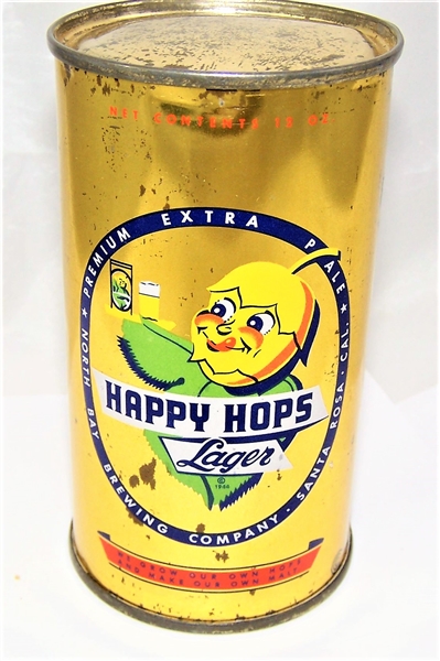 Happy Hops Lager Flat Top Beer Can...Original!!