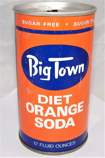 Very Rare Diet Big Town Orange Soda Zip Code Tab Top