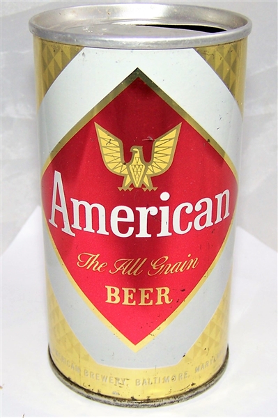 Metallic American "The All Grain Beer" Tab Top Beer Can