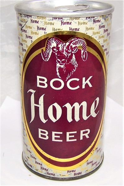 Rare Home Bock Zip Top Beer Can, Zip Intact.