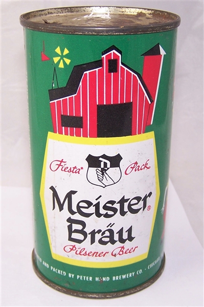 Meister Brau (P in Hand) Fiesta Pack Flat Top Beer Can