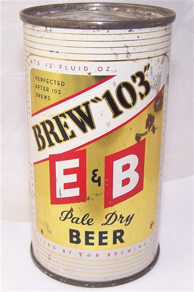 E & B Brew 103 Light Flat Top Beer Can