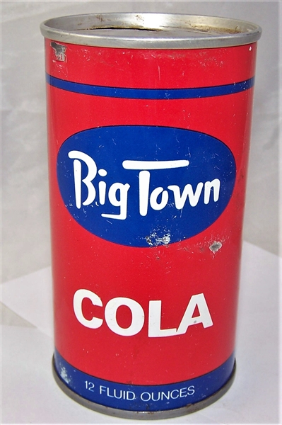 Big Town Cola Zip Code Tab Top Soda Can