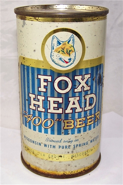 Fox Head 400 Flat Top Beer Can