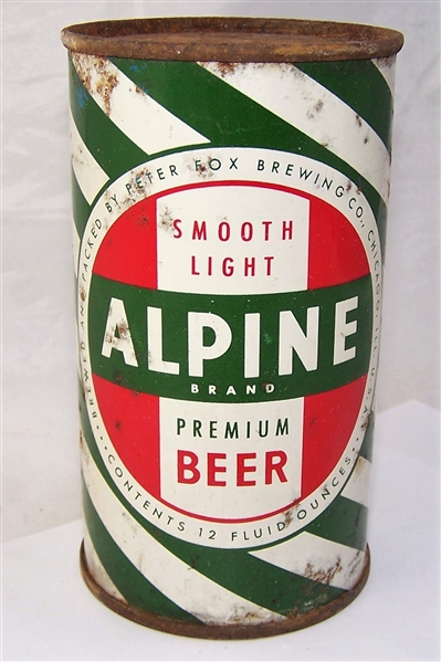 Alpine Barber Pole Flat Top Beer Can