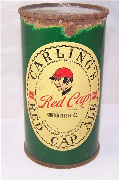 Carlings Red Cap Ale Flat Top Beer Can