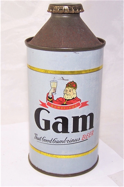 Gam Cone Top Beer Can