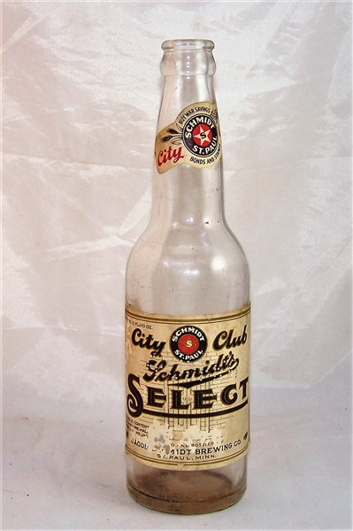 Lot Detail Schmidt s City Club Select Beer Bottle Buy War Bonds