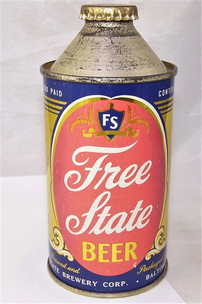 Free State Cone Top Beer Can... Tough Can!!