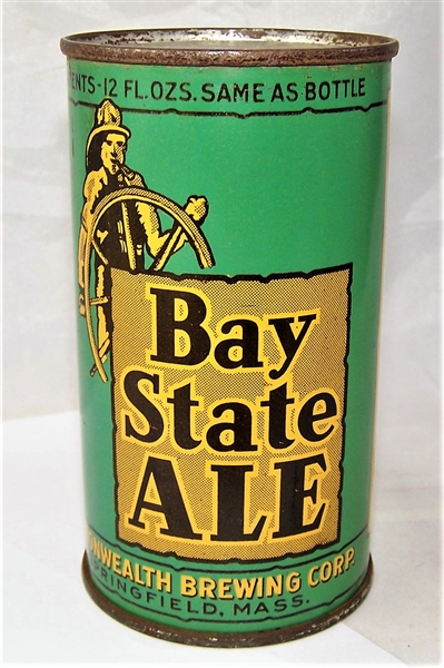 Bay State Ale Opening Instruction Flat Top Beer Can