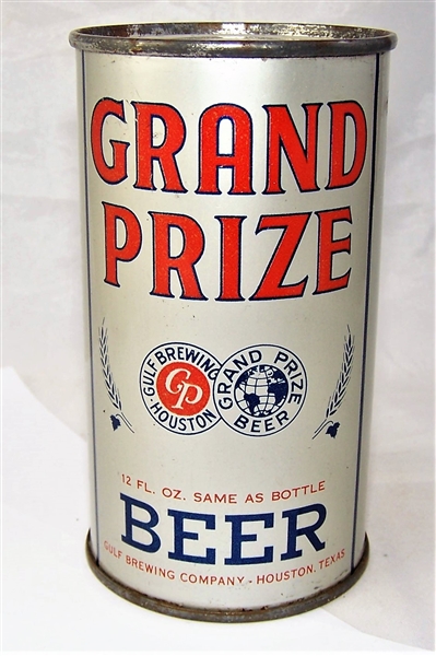 Grand Prize Opening Instruction Flat Top Beer Can