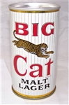 Big Cat Malt Lager Zip Top Beer Can, Bottom opened, Rare Can!!