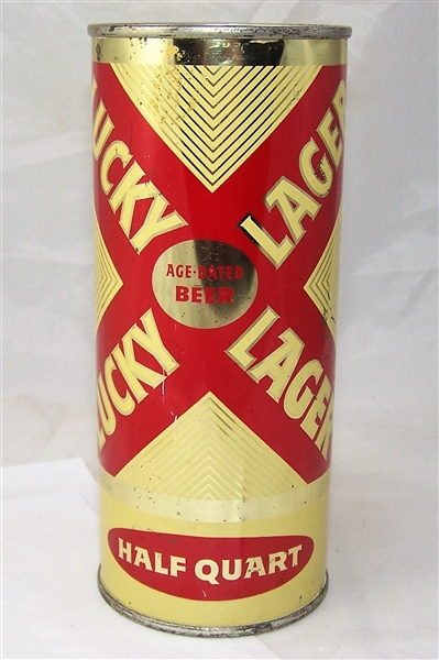 Lucky Lager Age Dated 16 ounce Flat Top Beer Can