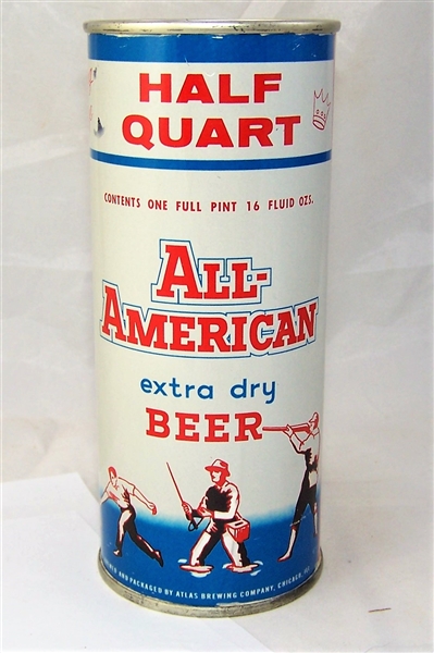 All American 16 ounce Flat Top Beer Can..Chicago!!