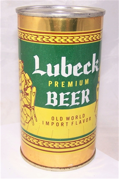 Lubeck Metallic Flat Top Beer Can...Clean!