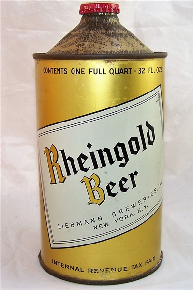 Rheingold Quart Cone Top Beer Can....WOW!
