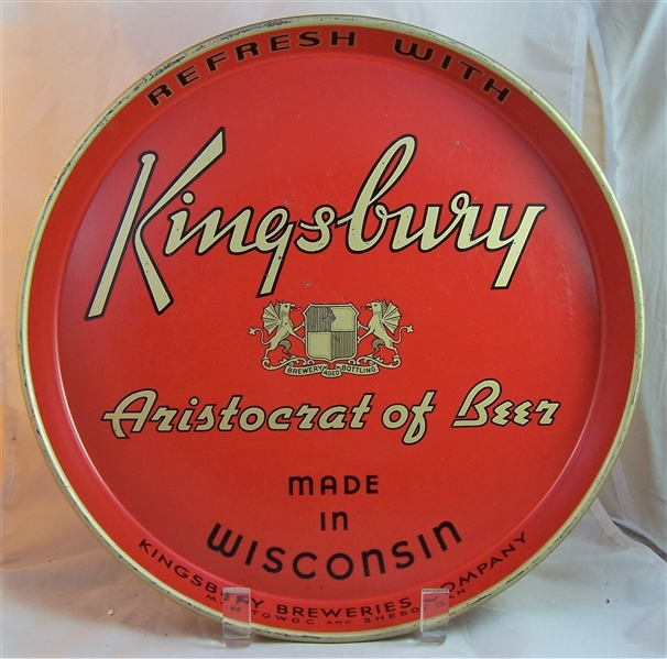 Kingsbury Aristocrat Of Beer 12 Inch Beer Tray