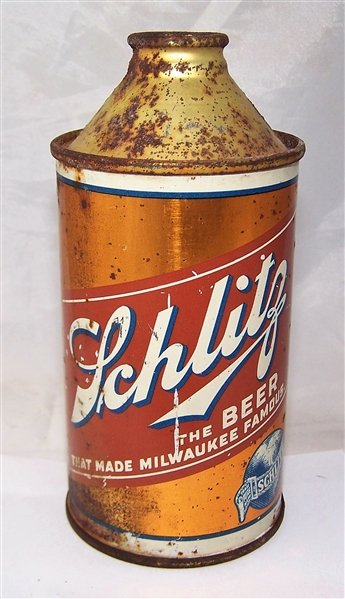 Schlitz Cone Top Beer Can