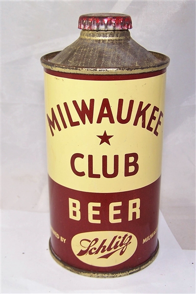 Milwaukee Club Low Pro Cone Top Beer Can..WOW!