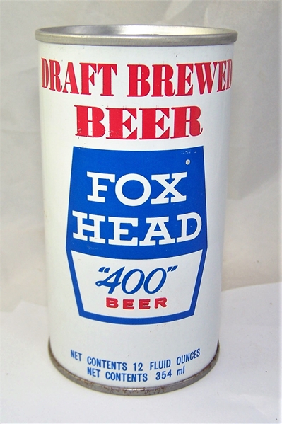 Fox Head 400 Draft Brewed Test Can.....Clean!