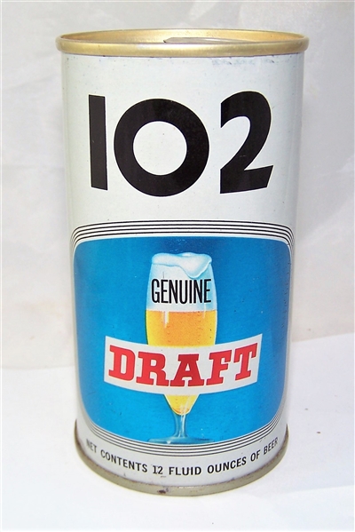 102 Genuine Draft Tab Top Beer Can Metallic
