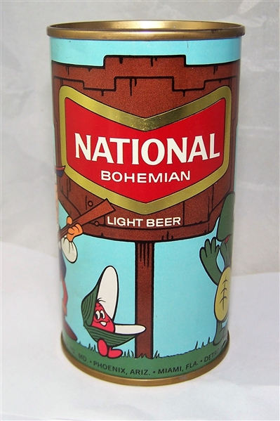 National Bohemian Cartoon Bank Top Beer Can