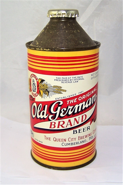 Old German Brand Cone Top Beer Can