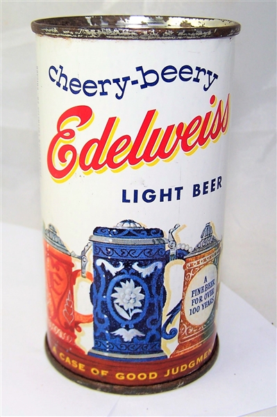 Edelweiss Cherry-Berry Flat Top Beer Can