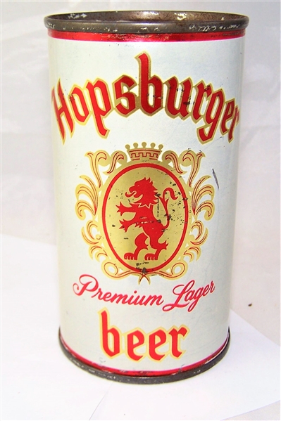 Hopsburger Premium Lager Flat Top Beer Can......Rare!!