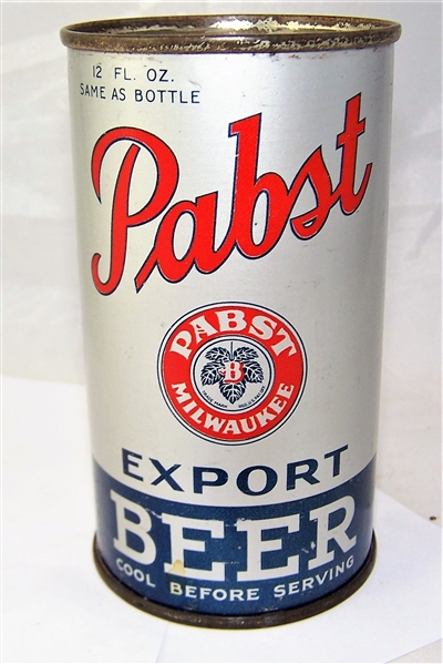 Pabst Export (Long Opener) Opening Instruction Flat Top Beer Can