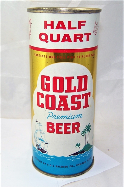 Gold Coast 16 Ounce Flat Top Beer Can...9-0-5 Brewing Chicago