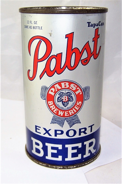 Pabst Export Opening Instruction Flat Top Beer Can