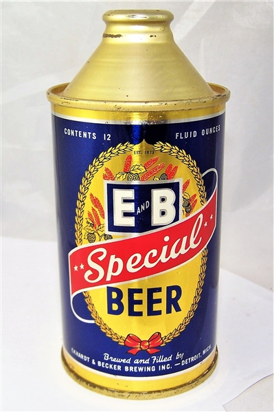 E & B Special Cone Top Beer Can