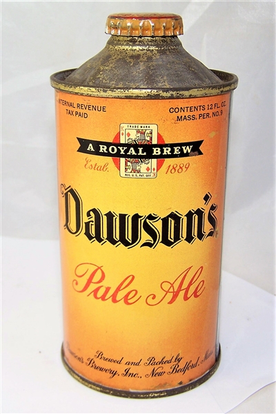 Dawsons Pale Ale Low Pro Cone Top Beer Can.
