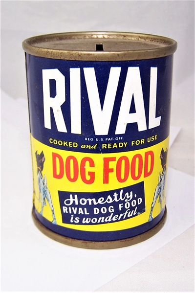 Rival Dog Food 2.75 Inch Bank Top Can