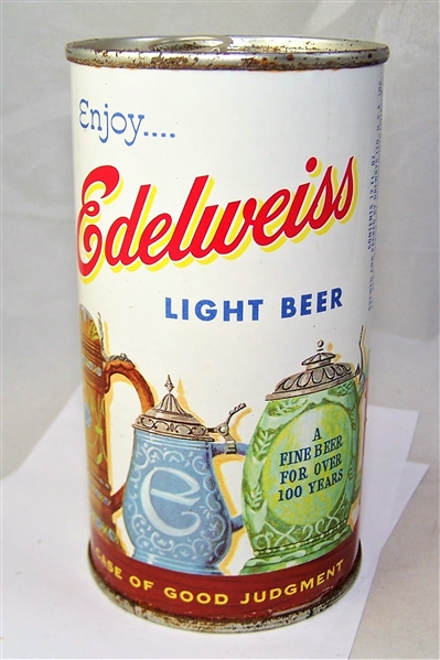 Edelweiss Light Juice Top Beer Can.