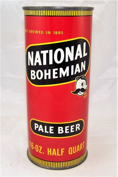 National Bohemian Pale 16 Ounce (Mr. Boh) Flat Top Beer Can