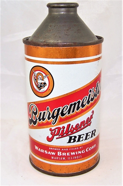 Burgermeister Pilsener Cone Top Beer Can