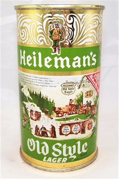 Heilemans Old Style Lager Flat Top Beer Can