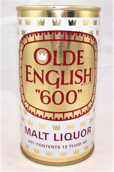 Olde English 600 Malt Liquor Tab Top Beer Can
