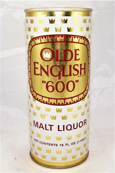 Olde English "600" Malt Liquor 16 Ounce Tab Top Beer Can